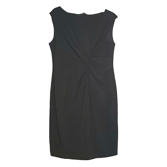 Anne Klein Center Rouched Sheath Rayon Crepe Jersey Events Evening Cocktail LBD - Picture 4 of 10